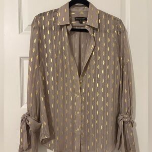 Banana Republic sheer button down dressy blouse
